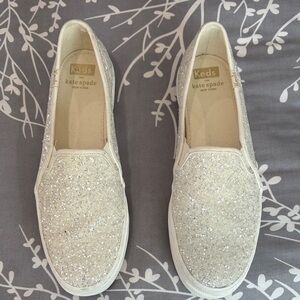 Keds Women's Sparkling Slip-On Sneakers - Cream